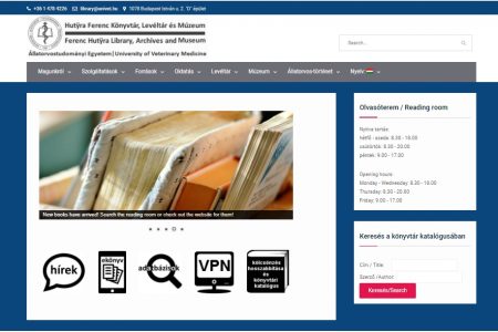 A Hutyra Ferenc Könyvtár, Levéltár és Múzeum honlapja